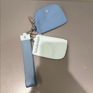 Lululemon Athletica Blue and Cream Pouch Duo